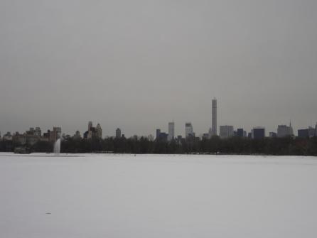 Jacqueline Kennedy Onassis Reservoir gelé - Central Park Manhattan