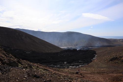 Volcan Fagradalsfjall en éruption Péninsule de Reykjanès